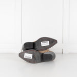 Zadig & Voltaire Neutral Suede Black Embroidery Cowboy Boots