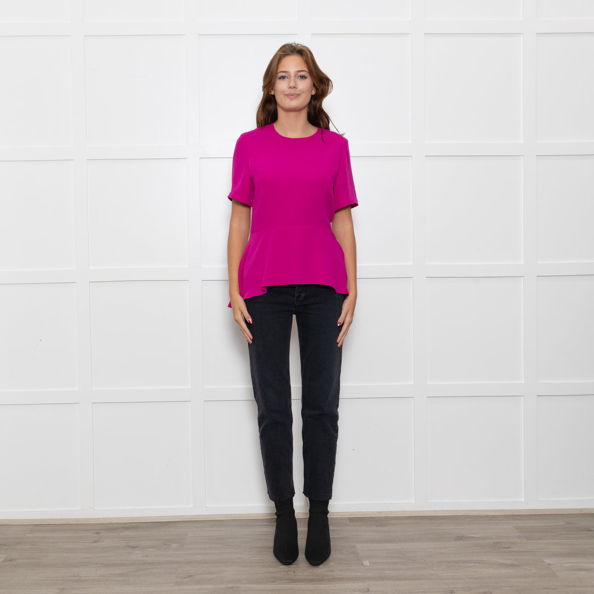 Kenzo Pink Short Sleeve Frill Top