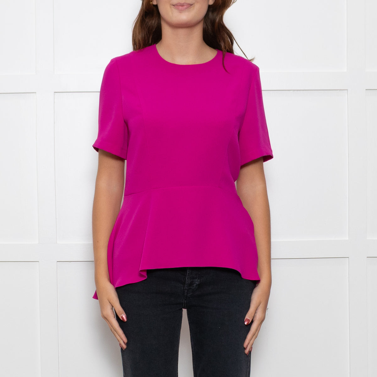 Kenzo Pink Short Sleeve Frill Top