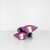 Lanvin Black And Pink Satin And Patent High Court Shoe