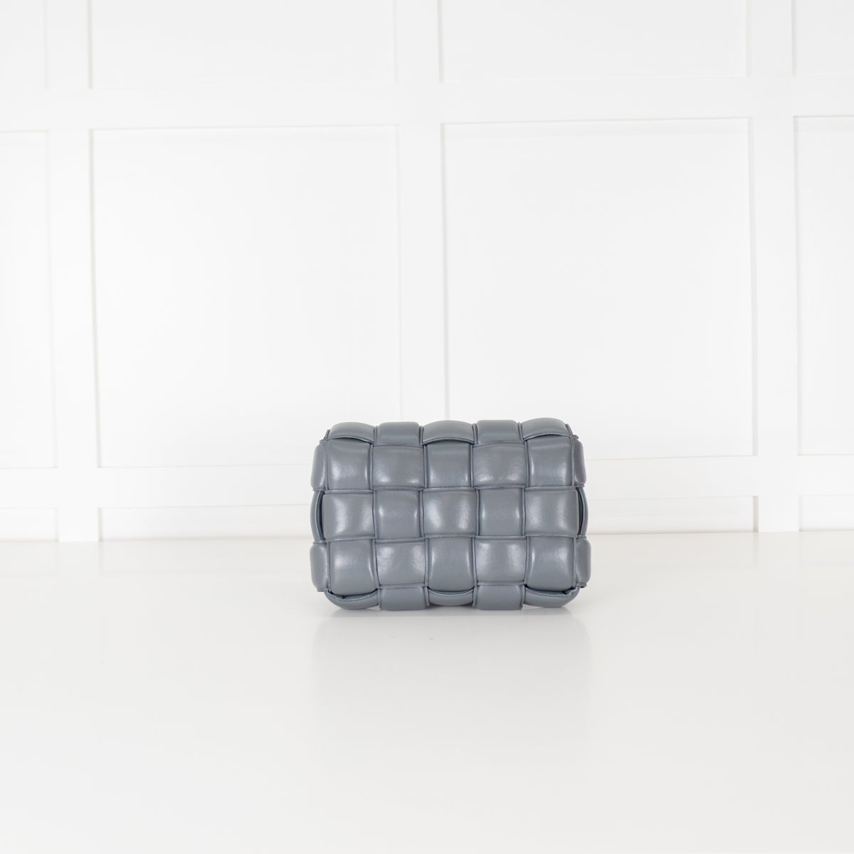 Bottega Veneta Grey Padded Intrecciato Leather Shoulder Bag