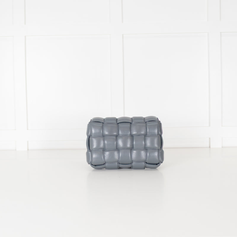Bottega Veneta Grey Padded Intrecciato Leather Shoulder Bag