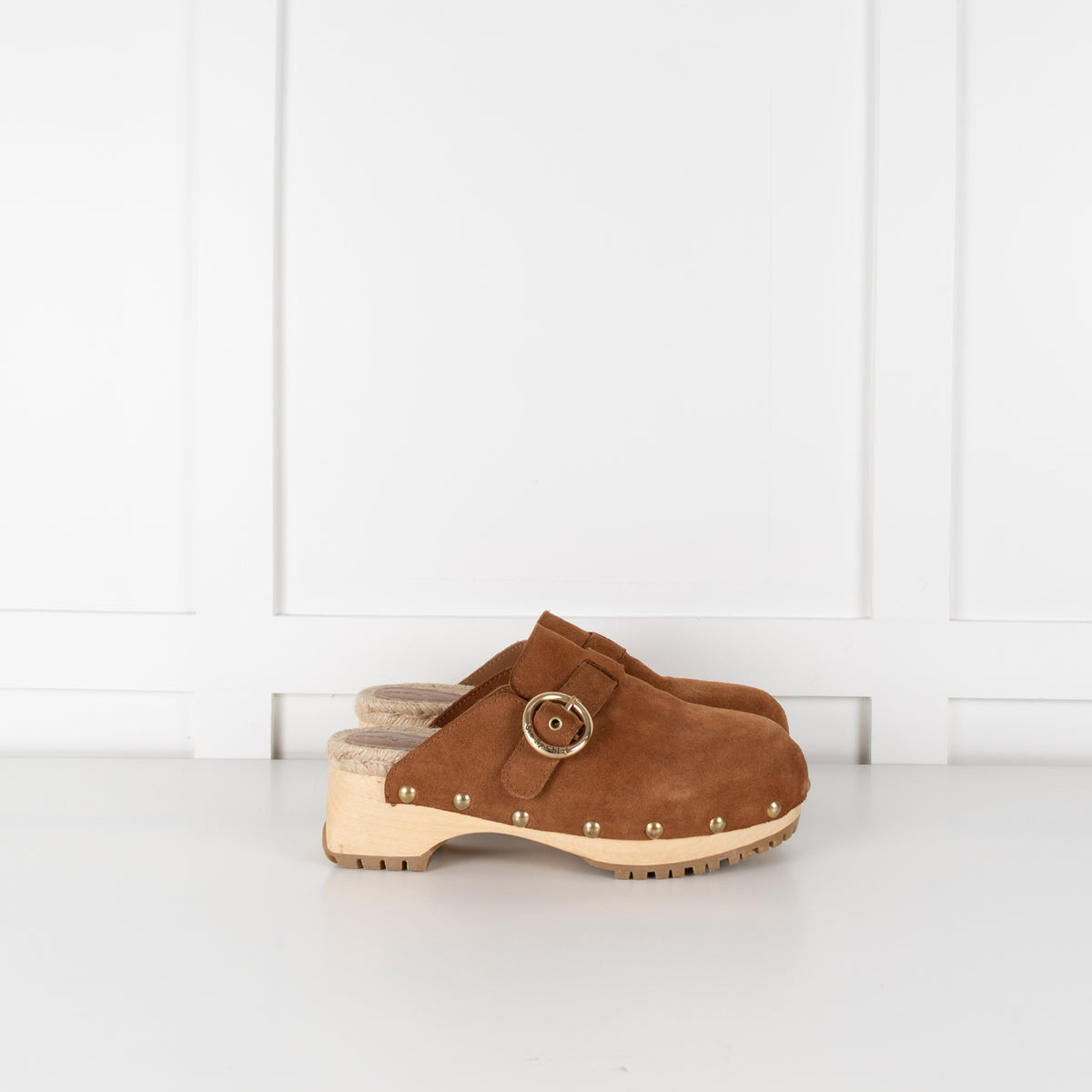 See By Chloe Tobacco Brown Calf Suede Clogs