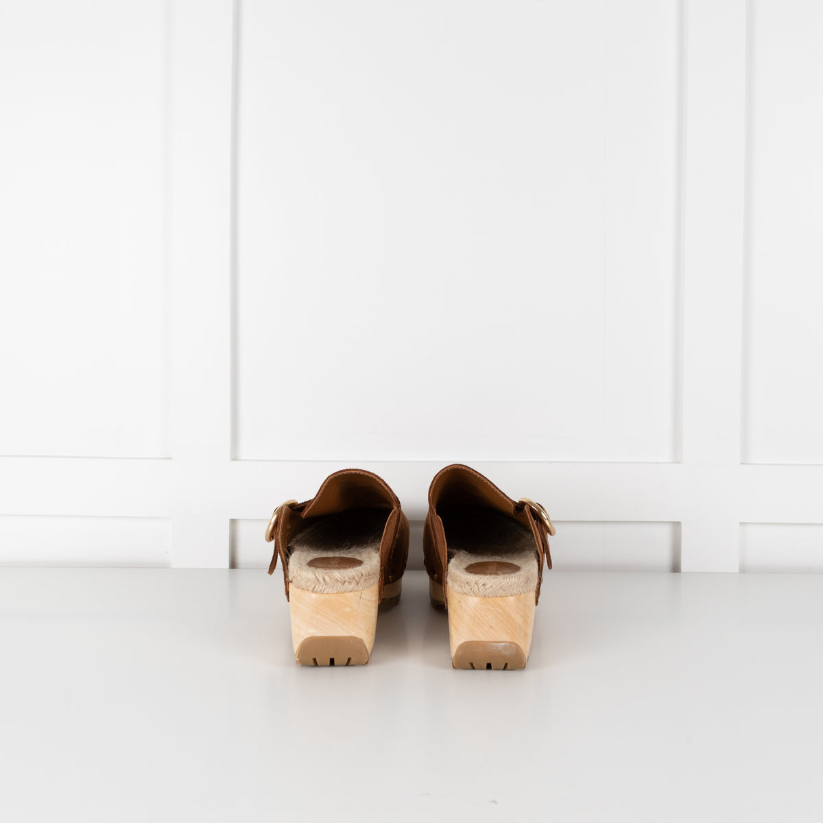 See By Chloe Tobacco Brown Calf Suede Clogs