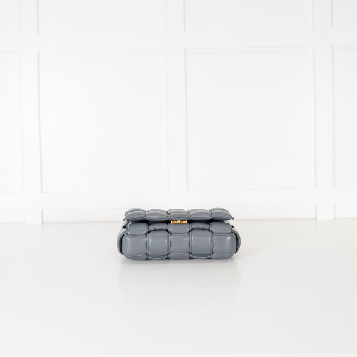 Bottega Veneta Grey Padded Intrecciato Leather Shoulder Bag