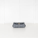 Bottega Veneta Grey Padded Intrecciato Leather Shoulder Bag