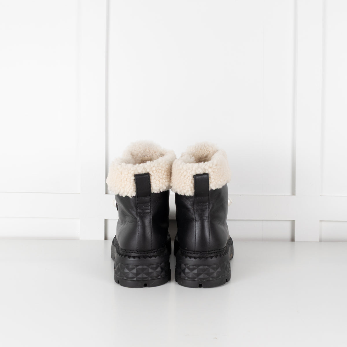 Jimmy Choo Black Shea Shearling Ankle Boots