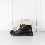 Jimmy Choo Black Shea Shearling Ankle Boots
