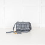 Bottega Veneta Grey Padded Intrecciato Leather Shoulder Bag