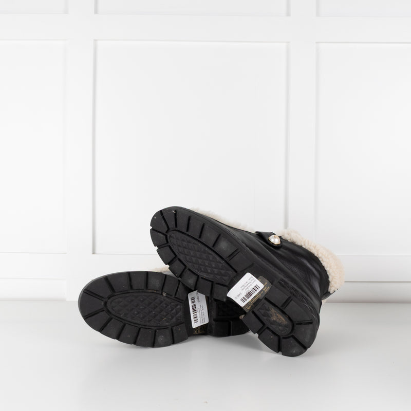 Jimmy Choo Black Shea Shearling Ankle Boots