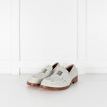 Acne Grey Felted Loafers with Logo Plaque