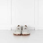 Acne Grey Felted Loafers with Logo Plaque