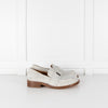 Acne Grey Felted Loafers with Logo Plaque