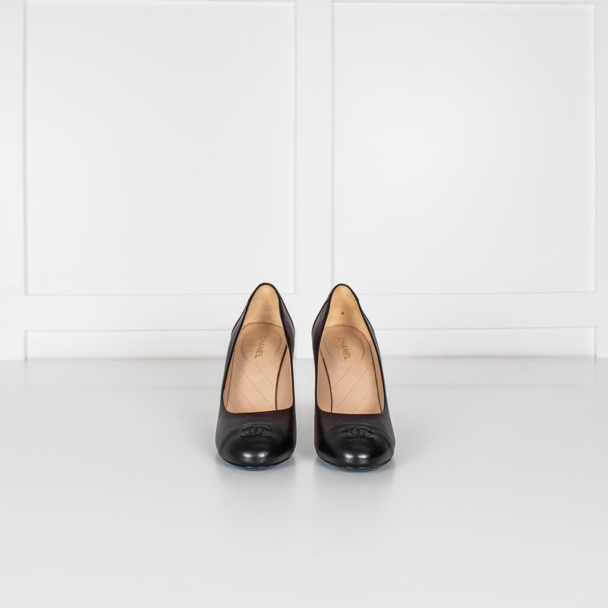 Chanel Brown And Black Leather Shoes