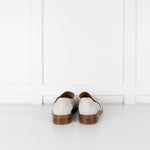 Acne Grey Felted Loafers with Logo Plaque