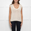 Me + Em Cream Crochet Sleeveless Jumper Vest