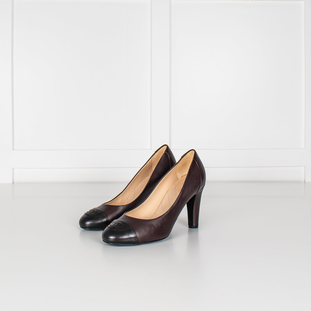 Chanel Brown And Black Leather Shoes