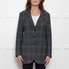 Essential Antwerp Grey Blue Check Blazer Jacket