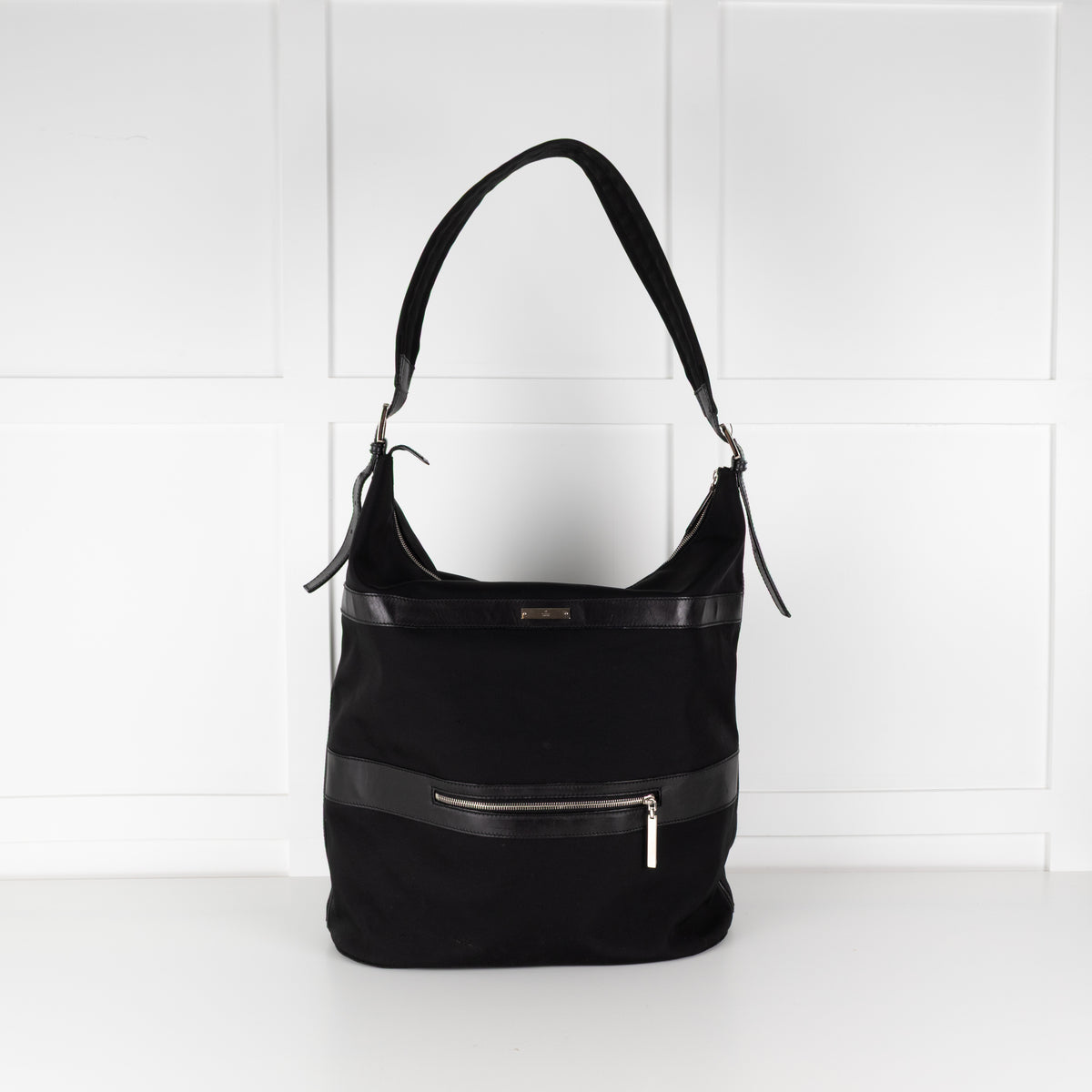 Gucci Black Nylon Large Shoulder Travel Bag