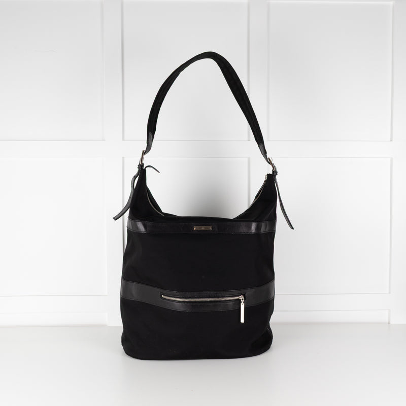 Gucci Black Nylon Large Shoulder Travel Bag