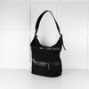 Gucci Black Nylon Large Shoulder Travel Bag