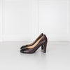 Chanel Brown And Black Leather Shoes