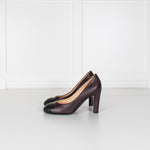 Chanel Brown And Black Leather Shoes
