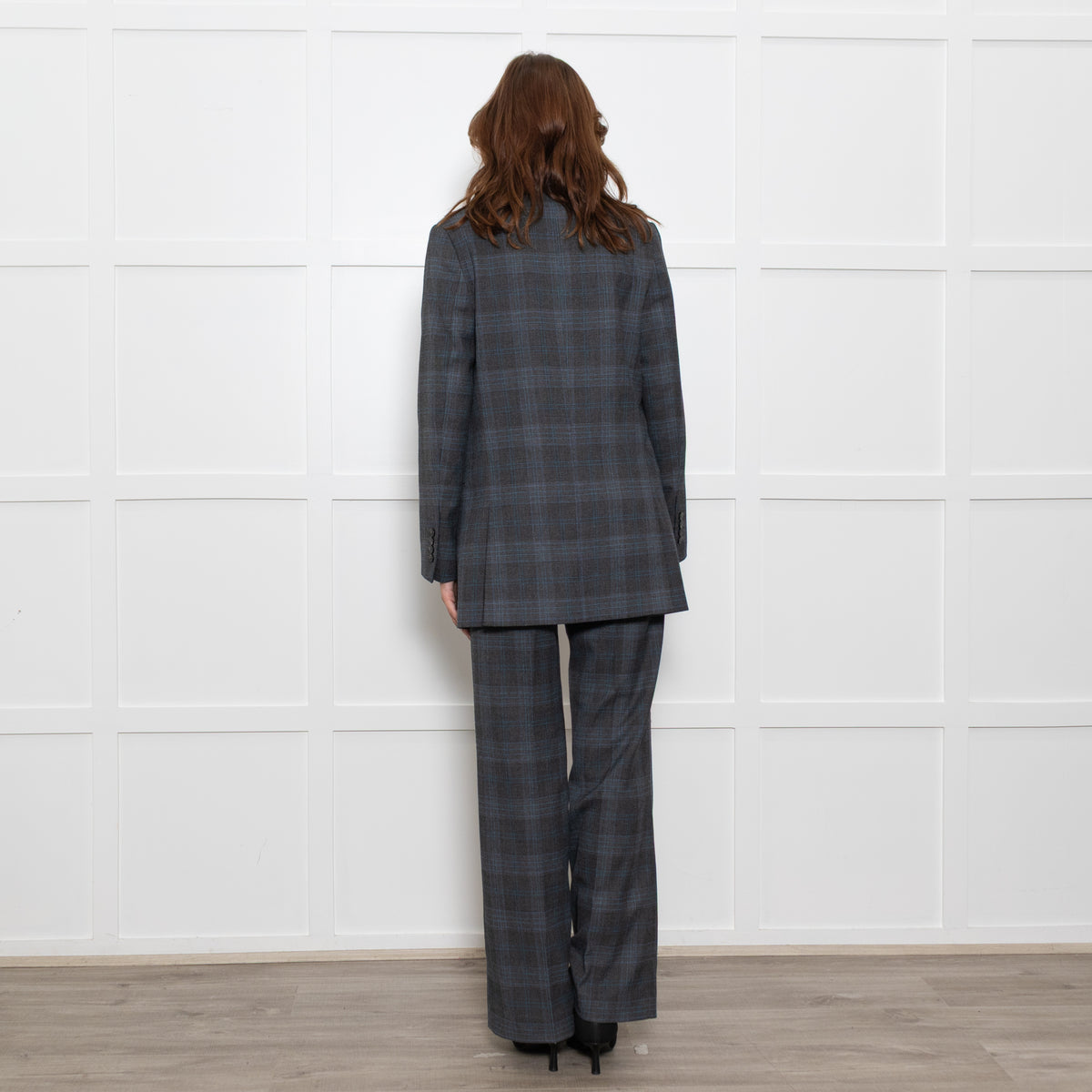 Essential Antwerp Grey Blue Check Trousers