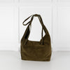 Reformation Green Suede Vittoria Small Bag