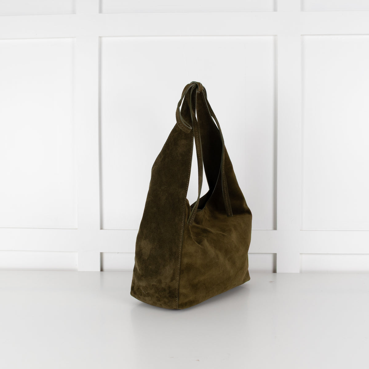 Reformation Green Suede Vittoria Small Bag