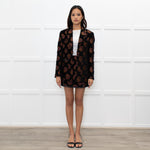 La Double J Black Bronze Floral Blazer Jacket