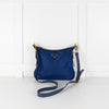 Prada Cobalt Blue Nylon Leather Trim Crossbody Bag