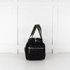 Prada Black Boston Nylon With Green Patent Leather Handles Mini Bag