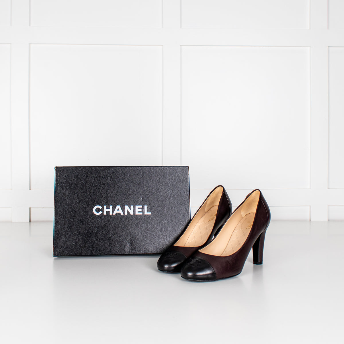 Chanel Brown And Black Leather Shoes