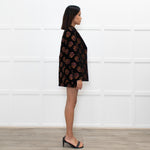 La Double J Black Bronze Floral Blazer Jacket