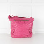 Balenciaga Pink Motocross Classic Shoulder Bag