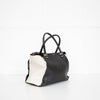Lanvin Black Cream Trilogy Leather Tote Bag