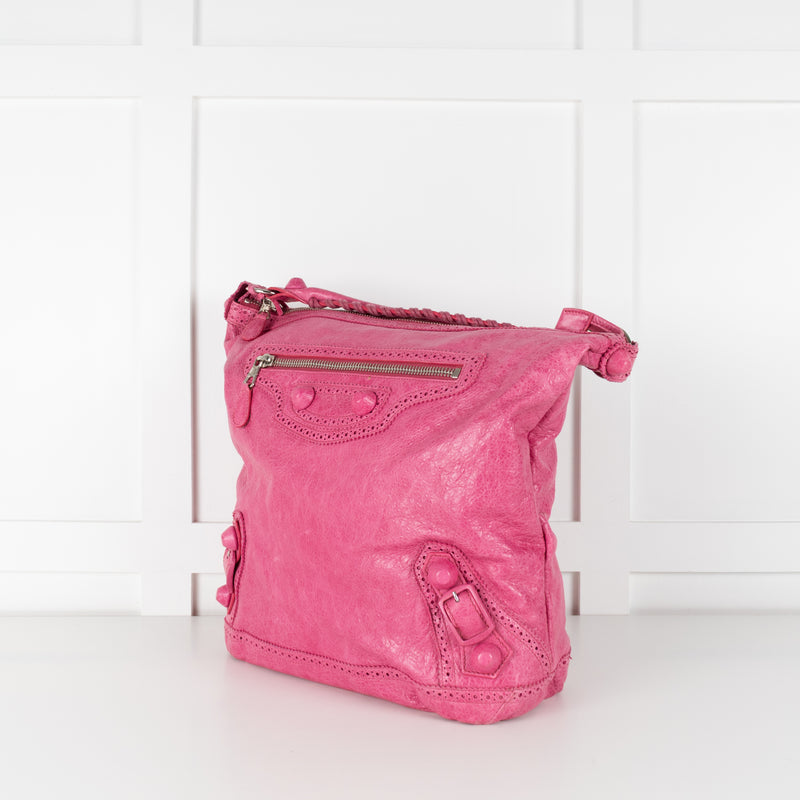 Balenciaga Pink Motocross Classic Shoulder Bag