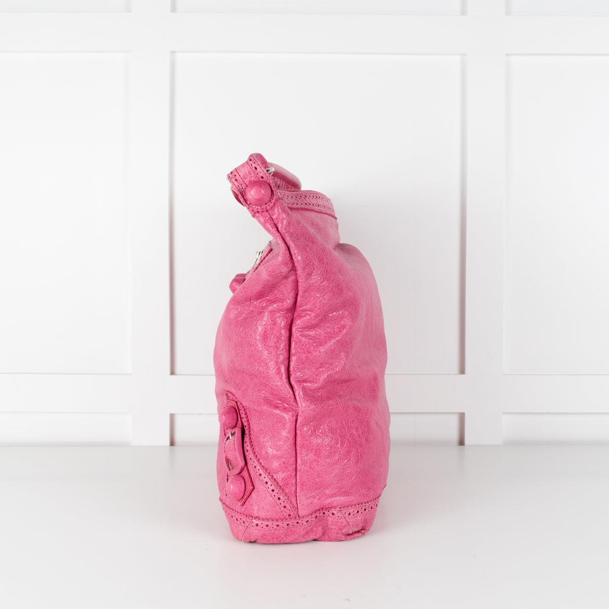 Balenciaga Pink Motocross Classic Shoulder Bag