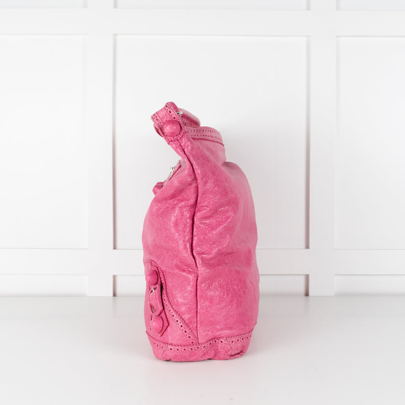 Balenciaga Pink Motocross Classic Shoulder Bag