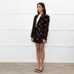 La Double J Black Bronze Floral Blazer Jacket
