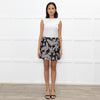 La Double J Black Lilac Jacquard Mini Skirt