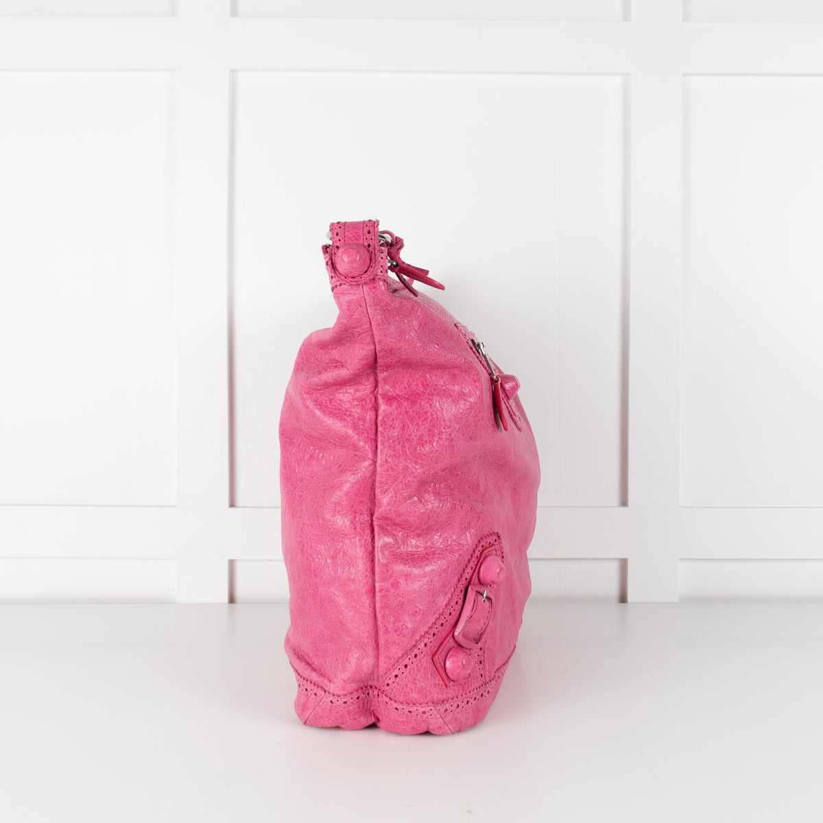 Balenciaga Pink Motocross Classic Shoulder Bag