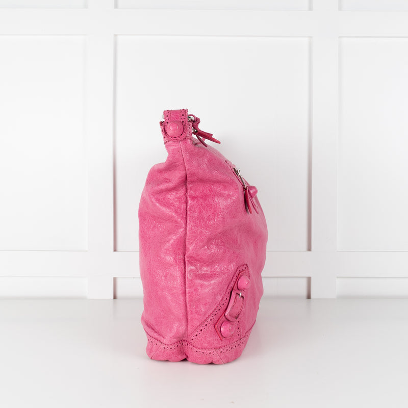 Balenciaga Pink Motocross Classic Shoulder Bag