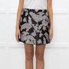 La Double J Black Lilac Jacquard Mini Skirt