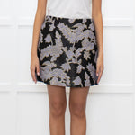 La Double J Black Lilac Jacquard Mini Skirt