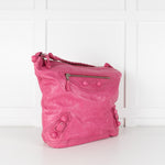 Balenciaga Pink Motocross Classic Shoulder Bag