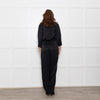 By Iris Black Jaquard Silky Jumpsuit