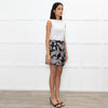La Double J Black Lilac Jacquard Mini Skirt