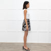 La Double J Black Lilac Jacquard Mini Skirt